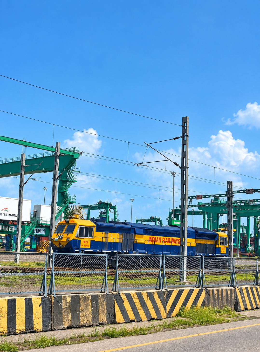 Indian Railways Locomotive at Port Terminal