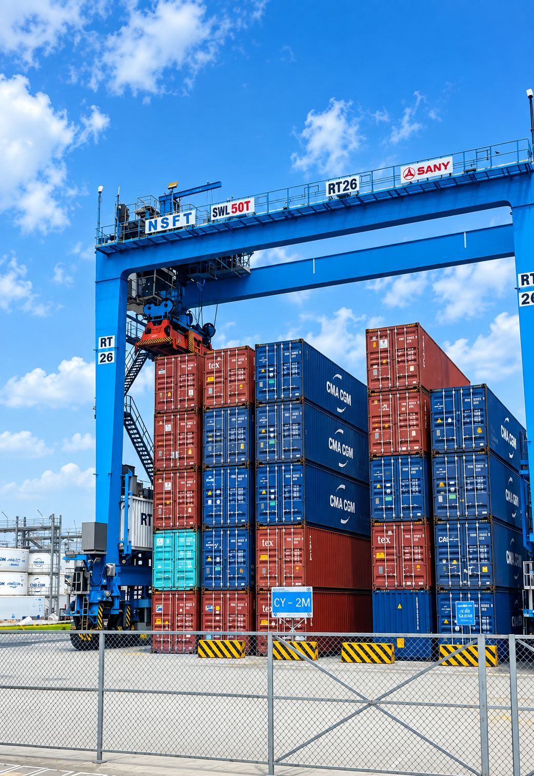 Rail Mounted Gantry Crane Handling Containers